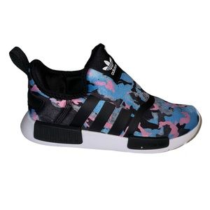 Adidas NMD 360 C Black Blue Pink Camo Slip-On Shoes HP9663 Youth Size 2 YOUTH